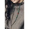 Strang Einzigartiges handgemachtes mehrschichtiges grünes Perlenarmband Vintage Wrap für Frauen Ethno-Stil Statement-Schmuck