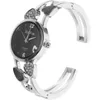 Armbandsur Diamond Armband Watch Quartz Lady Wristwatch Stylish Women Silver Cuff Women's Girls Chic Female rostfritt stål damer