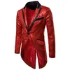 Costumes pour hommes Blazers Hommes Sequin Tuxedo Veste Queues Slim Fit Tailcoat Robe Manteau Swallowtail Dîner De Mariage Blazer Costume Veste Hommes Costumes 231018