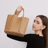 Bolsos de noche Color sólido Bolso de mano para mujer Primera capa de cuero Shopper femenino Casual Damas Hombro Simple OL Bolso cruzado