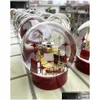 Decorações de Natal 2023 Edição C Clássicos Red Christmas Snow Globe com por garrafa dentro de bola de cristal para aniversário especial Novelt Dhlyo