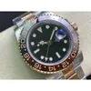 Rolaxs 럭셔리 남자 시계 로즈 골드 세라믹 고품질 GMT 자동 손목 시계 40mm 남성 시계 904L 스테인리스 베젤 사파이어 야간 비전
