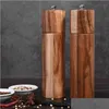 Mills Wooden Salt And Pepper Grinders Manual Sea For Seasoning Meal Prep Cooking Serving Dining Tableware 230417 Drop Delivery Home Dh2Ky