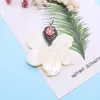 Colares pingentes flor de concha natural moda mãe de pérola encantos requintados para fazer acessórios de colar diy