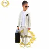 Suits Boy Suit Wedding Tuxedo Ivory 2 Piece Formal Jacket Pants Kids Blazer Set Child Clothes Custom Roupa Infantil Pra Menino 231019