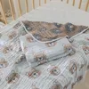 Одеяла, хлопковое одеяло, пеленки, мягкое одеяло, коляска, детский муслиновый чехол для рождения малыша