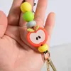 Pendant Necklaces Rainbery Teacher Apple Lanyard Cute Silicone Beads Handmade Hanging Rope Work Card Gift For Teachers 2023