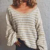 Maglioni da donna a righe color block lavorato a maglia da donna maglione pullover taglie forti donna autunno inverno casual top per le vacanze Y2K streetwear