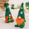 Green Leaf Festival Irish Guardian Saint Patrick Clover Knitted Hat Couple Doll Party Decoration