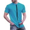 T-shirt da uomo Uomo grande alto moda semplice seta ghiacciata asciugatura rapida esercizio fitness slim girocollo pullover camicia corta set