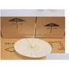 Parapluies Parasols de mariage Parasols Papier blanc Articles de beauté Chinois Mini Craft Parapluie Diamètre 60cm Drop Livraison Maison Jardin Maison Dhr2V