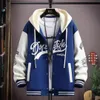 Męskie kurtki męskie koszulka baseballowa jesienna Koreańska swobodna kurtka z kapturem HARAJUKU HIGHT STREET Fashion Men Clothing Wysokiej jakości płaszcz 231018