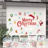 Juldekorationer Creative Christmas Merry Letter Snowman Dinosaur Hjort Head Christmas Door Sticker Holiday Decoration Garage Door WA 231019