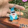 Julpärlor Keychain Handgjorda DIY Santa Snowman Xmas Tree Jewelry Car Phone Bag Pendant Present Prydnad TRINKET KEYCHAIN