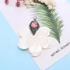Colares pingentes flor de concha natural moda mãe de pérola encantos requintados para fazer acessórios de colar diy