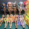 Doll House Accessories Original Rainbow Middle School 29cm Fashion Big Sister No Eyeball Doll Girl DIY Play House Gift Toy 231018