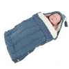 Blankets Thick Cute Knit Button Winter Born Wrap Blanket Swaddling Stroller Baby Swaddle Sleeping Bag