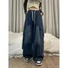 Jeans da donna Autunno Cargo Baggy Blu Streetwear Hip Hop Oversize Casual Gamba larga Pantaloni Demin vintage