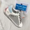 Designer Star Shoes Classic Customers golden Italy Low Couple Sneakers gooseity Sequin White Do-old Dirty silver blue pink green sneakers flat Sport Shoes