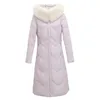 Parka d'hiver en cuir véritable pour femme, manteaux à capuche véritable, Long manteau en peau de mouton pour col en fourrure, 231018