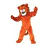 Fabriksförsäljning halloween orange lång päls lejon maskot kostymer vuxen storlek björn tecknad dräkt hög kvalitet halloween fest