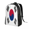 Mochila Unissex Ombro Casual Caminhadas Bandeira Coreana Bolsa Escola Viagem Laptop Mochila