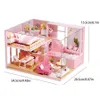 Docka hus tillbehör baby hus mini miniatyr docka hus diy små hus kit produktion rum prinsessan leksaker hem sovrum dekoration med möbler w 231018