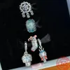 925 STERLING Gümüş Fit Pandora Charms Bilezik Boncuklar Cazibesi Orijinal Noel Araba Ağacı Ren Geyiği Fare