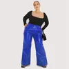 Broek Plus Size Vrouwen Glanzend Lakleer Broek 7XL Hoge Taille Faux Latex Recht 8XL Met Pocket Flare 9XL Clubwear