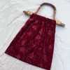 Sacs de soirée Vintage Red Rose Sac Sacs à main pour femmes Sacs à main Femmes Bois Main