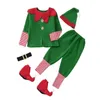 Piumino Elfo di Natale Famiglia Costume coordinato Gioco di ruolo Vestito Babbo Natale Uomo Donna Ragazza Ragazzi Party Performance Fancy Clothing Sets 231018