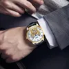 Relógios de pulso Nesun Oficial Homens Tourbillon Automático Negócios Safira Cristal Esqueleto Dial 50m À Prova D 'Água Masculino Presente Relógio 9083