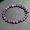 Bracelet à brins pour femmes, perles en pierre naturelle lépidolite, 6mm, 8mm, 10mm, 8''
