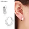 Solido reale argento sterling 925 mini anello sottile Huggies cerchio piccoli orecchini a cerchio per le donne uomini bambini ragazze gioielli per bambini Aros1281a