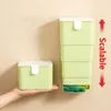 Storage Bottles Wall-Mounted Punch-Free Grocery Bag Holder Plastic Bags Container Garbage Box Trash Dispenser