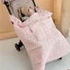 Cobertores Estilo Coreano Outono Inverno Carrinho de Bebê Cobertor Dos Desenhos Animados Engrossado Colcha Quente Saco de Dormir Crianças Cintas Bebes