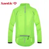 Kurtki rowerowe Santic Men Jackets Jackets Winterproof Skin Płaszcz ochrony przeciwsłoneczny przeciwpklasujący UPF30 Rain Coat M5C07015V 231018