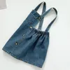 Vestidos da menina 2-7 anos doce meninas denim colete vestido de verão bonito bebê crianças criança jeans macacão sem mangas crianças roupas