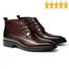 Boots Men High Top Genuine Business Work Safety Shoes Lace Up Ankle Vintage Winter Office Cowhide Leather Botas Hombre