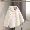 Jackets 2-10 Years Kid Girls Faux Fur Coat Clothing Autumn Winter Children's Cotton-Padded Imitation Jacket TZ292