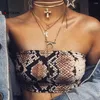 Bustiers Korsetts SVOKOR Frauen Tube Top Sexy Snake Print Brust Wrap Straße Nachtclub Einteilige Drahtlose Unterwäsche