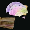 Party Favor 50pcs/Lot Flower Cloth Fan With Personalized Names For Wedding Guest Logo Travelling Souvenir