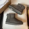 Designer clássico mini botas botas de neve mulheres homens pele de carneiro tasman tazz castanha areia mostarda semente bege australiano inverno tornozelo bota