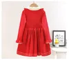 Flickklänningar 2023 Autumn Winter Teenagers Girl Kids Button Knit Sweater Princess Clothes Year Christmas 4 5 6 7 8 9 10 11