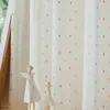 Curtain Rainbow Sugar style Linen Tulle Curtain For Living Room Bedroom Children room Window Drapes For Home Decor Curtains Contias 231019