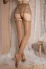 Sexy Sokken Retro Doorzichtige Dij Hoge Kousen Met Kant Jarretellegordel Vrouwen Uitgehold Panty Sexy Lingerie Open Kruis Clubwear Q231019