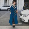 Vestes pour femmes Printemps Automne Coupe-vent Coréen Lâche Double Boutonnage À Manches Longues Hit Couleurs Couture Mode Trench Coat 231018