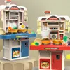 Cozinhas Jogar Comida 51cm Crianças Play House Spray Cozinha Simulação Utensílios de Mesa Meninos Meninas Cozinhar Comida Mini Brinquedo Educacional Conjunto Presentes de Natal 231019