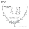 Mecresh bonito borboleta colar de noiva conjuntos de jóias para mulheres claro zircônia cúbica brincos de casamento conjuntos de jóias de natal tl545 h258h