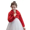 Jackets Thicken Plush Bolero Shrug Princess White Faux Fur Coat Shoulder Cape Wedding Dress Shawl Wraps Stole Warm Short Jacket 231018